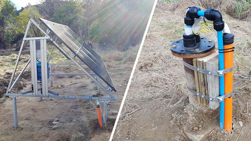 Remote solar water pump powered by sustainable solar energy